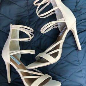 Steve Madden Taytum Nude Strappy High Heel Sandal